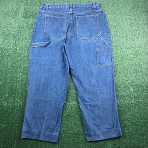 Kodiak Mens Carpenter Jeans Blue‎ Denim Workwear Utility Pants Size 38x27